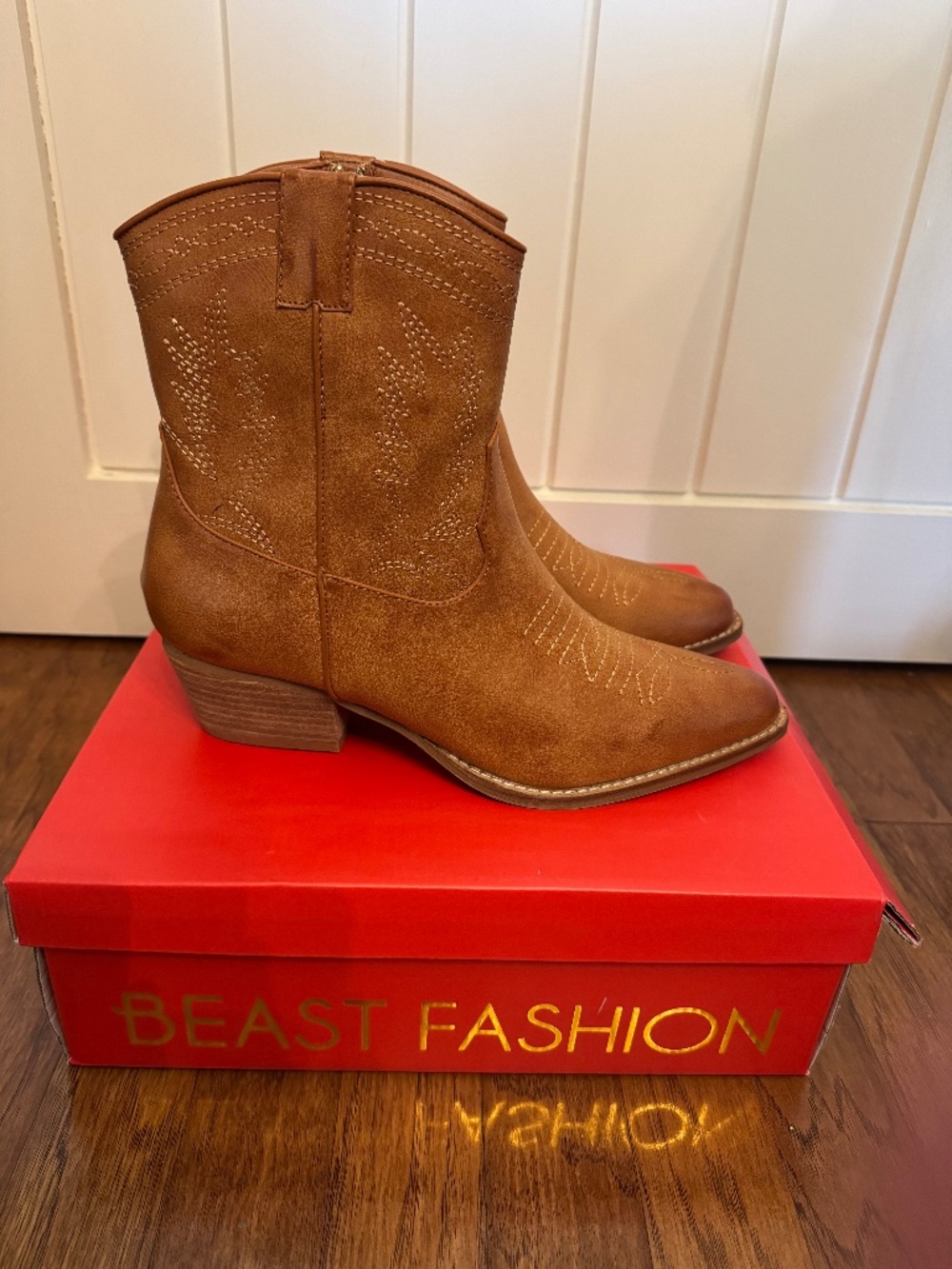 Beast Fashion Dallas-08 Camel Western Cowboy Boots Size 8.5 Boho